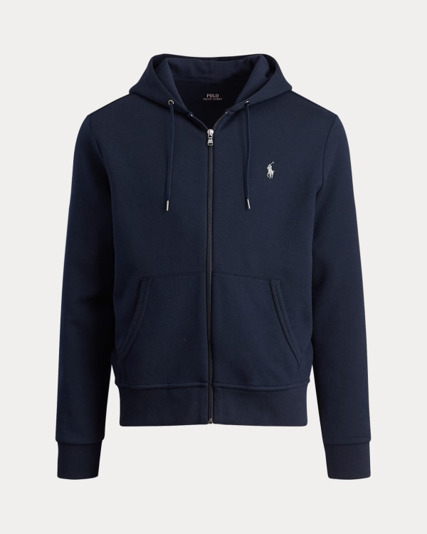 Double-Knit Full-Zip Hoodie (Blue)