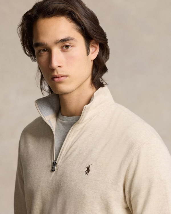 Luxury Jersey Quarter-Zip Pullover - Image 2