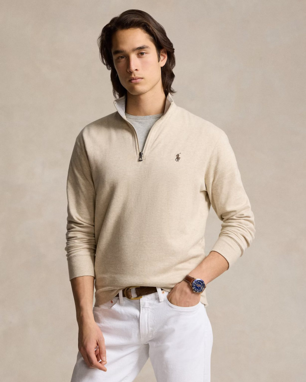 Luxury Jersey Quarter-Zip Pullover - Image 5