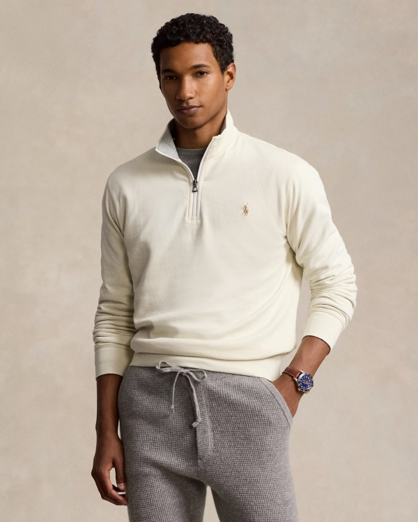 Luxury Jersey Quarter-Zip Pullover - Image 4